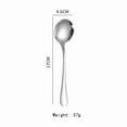 thumbnail image 7 of Knubmt Set of 5 Stainless Steel Spoons Round Dinner Spoons Soup Spoons Tablespoons Coffee Tea Spoons for Kitchen Cooking, 6.7", 7 of 7