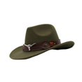 thumbnail image 2 of Sombrero de vaquero con cinturón de hebilla, sombrero de vaquera para hombres y mujeres, para actuaciones en escenarios y festivales. Verde, 2 of 9