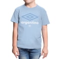 thumbnail image 2 of Umbro Kids Argentina Diamond Logo T Shirt (Light Blue, XS-XL), 2 of 4