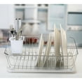 thumbnail image 3 of Kitchen Details Chrome 3 Piece Set Dish Rack in White, 3 of 3