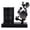 A001- Black, variant on Creative Vintage Pen Holder, Light Luxury High - end Desktop Organizer with Iron Plum Blossom Design, for American - style Desks,' Study Rooms, Office Spaces, as a Gift
