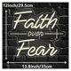 thumbnail image 3 of Letrero De Neón Faith Over Fear Con Luz LED Regulable Para Dormitorio, Club, Fiesta, Sala De Juegos O Decoración De Pared 35cmx29.5cm, 3 of 7