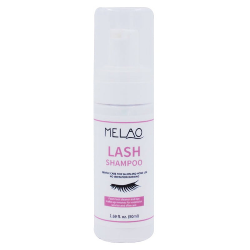 50ml Eyelash Extension Shampoo, Eyelid Foaming Cleanser, Wash for Extensions and Natural Lashes, Paraben & Sulfate Free Safe Makeup & Mascara Remover-Professional & Self Use