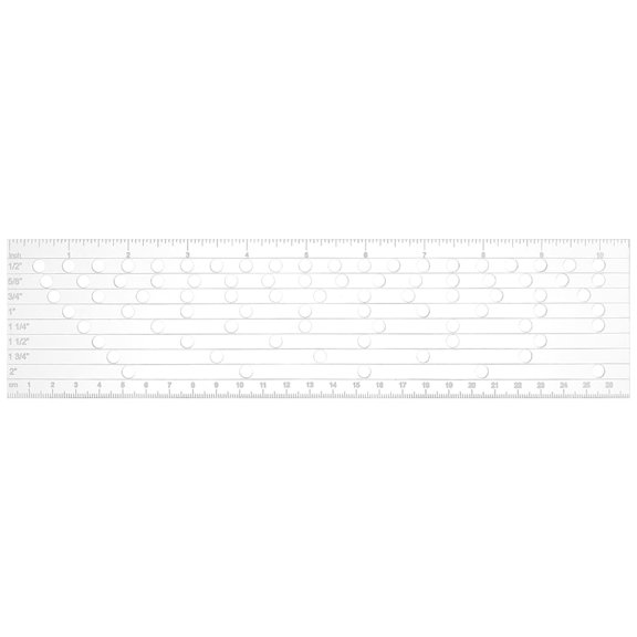 10.6x2.6inch Corset Lacing Hole Guide 8 Different Spacing Distances Hole Punches Tool Rectangle Acrylic Rulers for Mark Grommets on Corsets Hole: 5mm