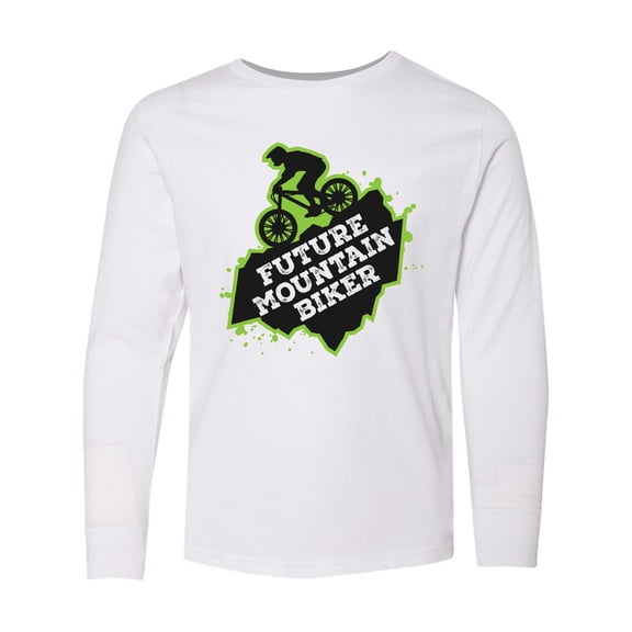 Inktastic Mountain Biking Future Mountain Biker Long Sleeve Youth T-Shirt