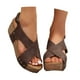 thumbnail image 2 of MKLEKYY Sandalias de Playa para Mujer, de Verano, de Piel, Con Plataforma y Cuña, Estilo Informal, 2 of 4