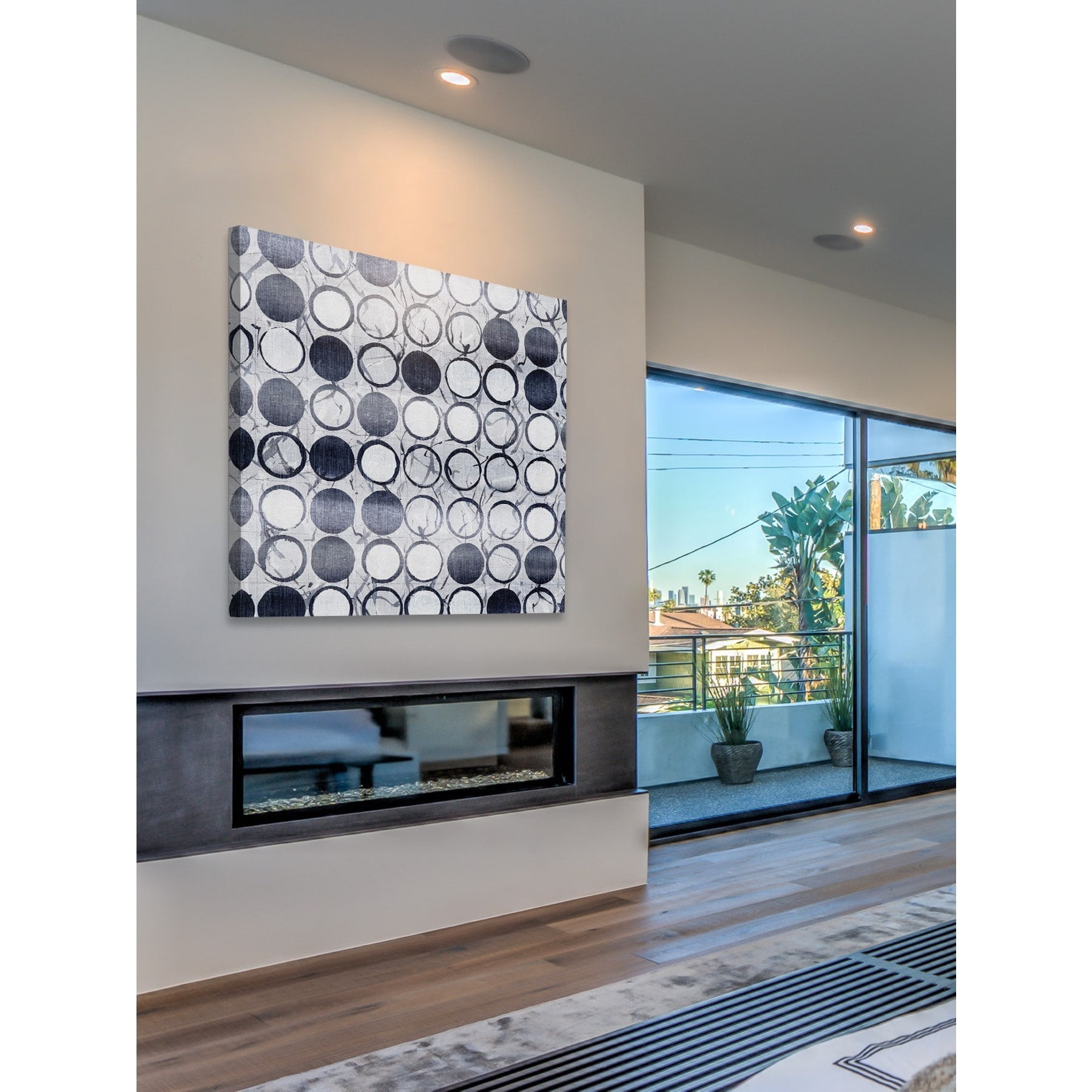"Circle Shades" Painting Print on Wrapped Canvas