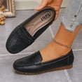 thumbnail image 6 of Domuza Women's Moccasin Loafer – Classic Slip-On with Cushioned Insole, Handstitched Details, and Durable Rubber Outsole for All-Day Comfort Black 7.5（EU-39）, 6 of 6