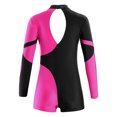 thumbnail image 2 of inhzoy Kids Girls Rhinestone Long Sleeve Gymnastics Leotard Ballet Dance Bodysuit Hot Pink 12, 2 of 7