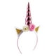 thumbnail image 1 of Diadema elástica con flores rosas para niños, delicada rosado, 1 of 7
