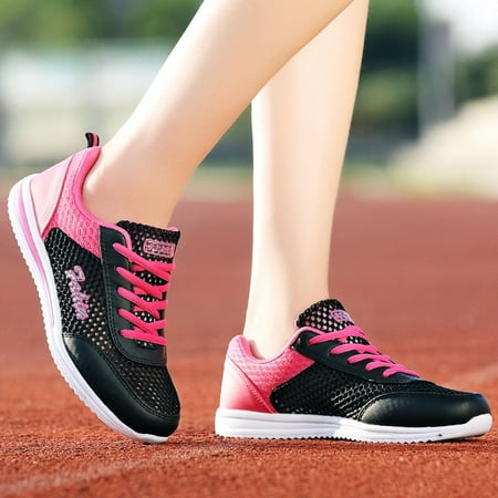 

HIBRO Fashion Women s Mesh Breathable Sneakers Casual Shoes Student Running Shoes