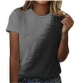 thumbnail image 1 of Blouses pour Femmes Pull Décontracté Imprimé Col Rond Manches Courtes, 1 of 4