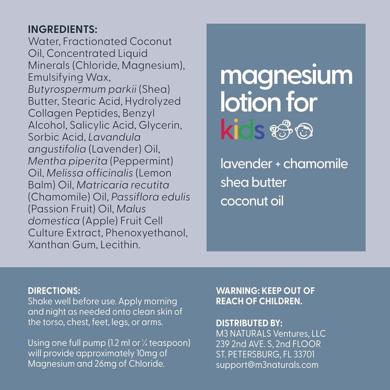 M3 Naturals Magnesium Lotion Kids with Lavender & Chamomile photo 6