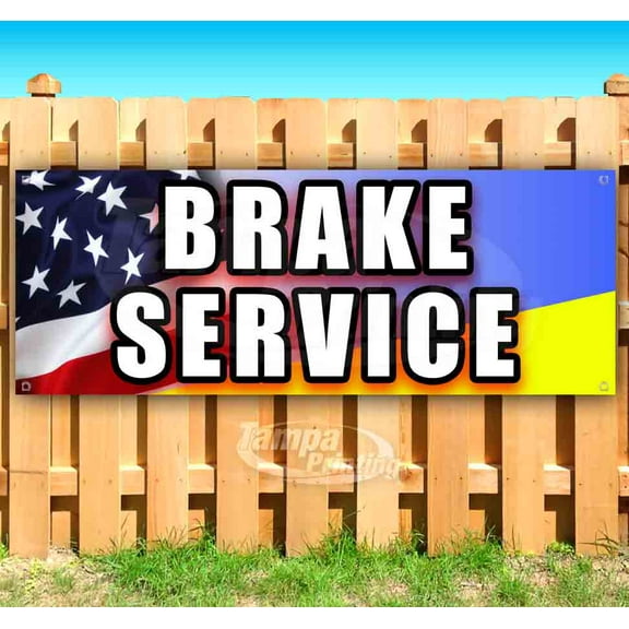 Brake Service 13 oz Vinyl Banner With Metal Grommets