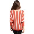 thumbnail image 2 of 2Luver Women's Vertical Stripe Slouchy Sweater Coral L, 2 of 2