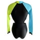 thumbnail image 2 of Gibobby Traje de baño sexy de una pieza Traje de baño a juego de color con protector solar de manga larga ahuecado en la cintura de surf conservador para(Negro,G), 2 of 4