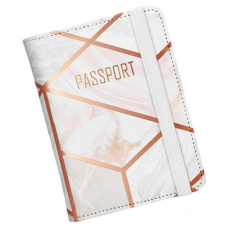 Nacuwa Passport Holder Cover, [Updated Version] Leather RFID Blocking Travel Wallet Case for Men & Women
