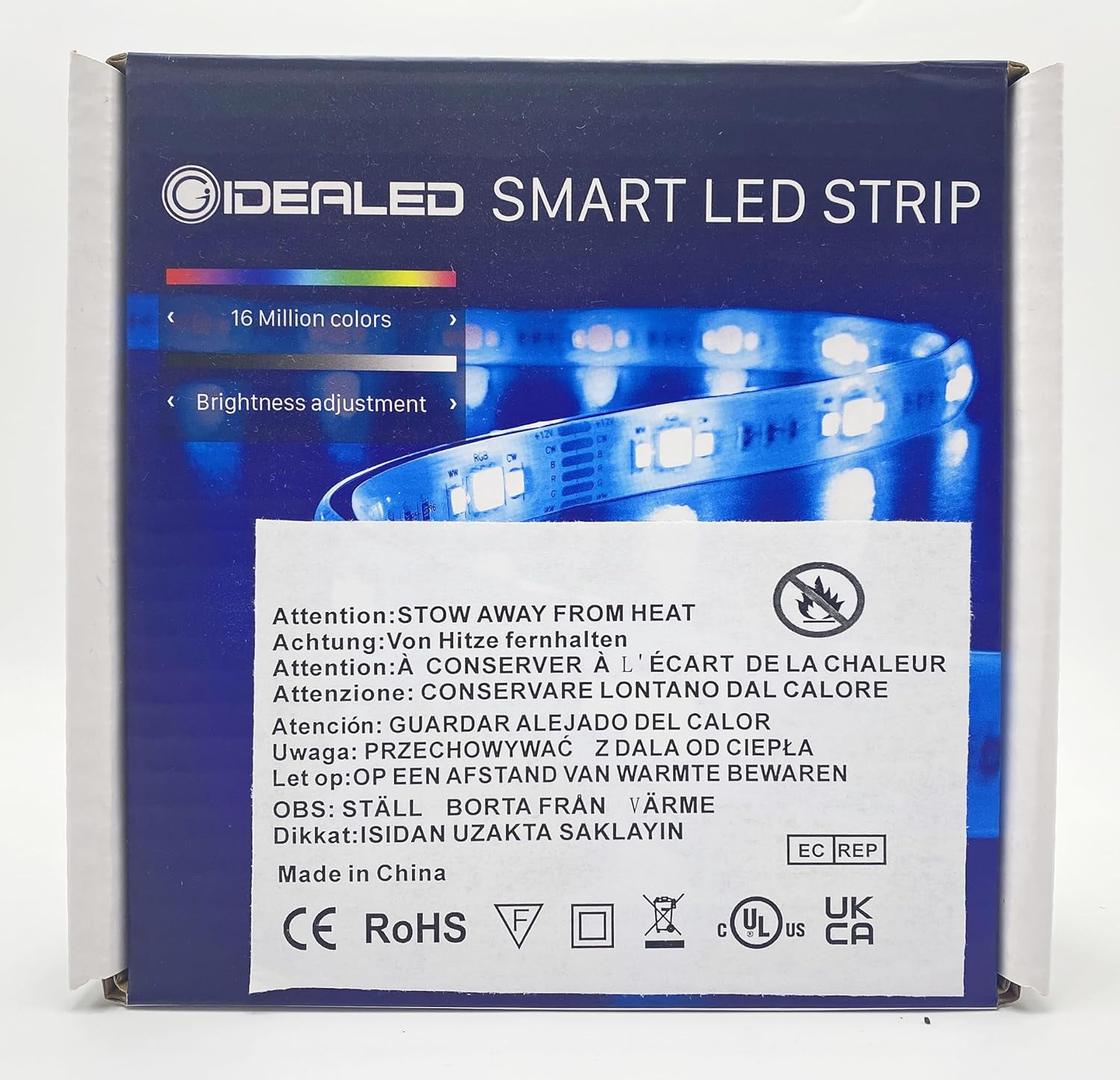 24V COB RGBW LED light strip only, 5M flexible high-density uniform RGBWW LED light strip with dimmable brightness, suitable for ambient lighting
