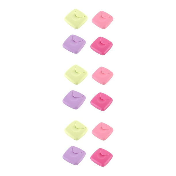 Cajas de almacenamiento de tampones de colores aleatorios Matsuzay 4 Uds. Mini caja portátil de tampones 7x7x2cm
