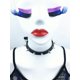 thumbnail image 2 of Gargantilla de cuero ajustable con dije de corazón para mujer, gargantilla gótica negra unisex de cuero sintético con remaches, collar punk para hombres, 2 of 5