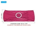 thumbnail image 2 of Unique Bargains 14'x5' Stretch Chair Sashes Bows Chair Bands Sashes with Buckle Slider Rose Red 10 Pack, 2 of 5
