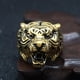 thumbnail image 2 of ótico de Metal con cabeza de tigre y para hombre, de fiesta Vintage Hugo Anillo de cabeza de tigre, 2 of 10