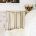 thumbnail image 4 of Homey Cozy Madison 20" Square Fabric Decorative Throw Pillow with Stripe in Gold, 4 of 7