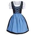 thumbnail image 2 of Lisingtool Dresses for Women 2023 Women's Plus Size German Dress Square Neck Apron Oktoberfest Girl Womens Dresses Blue, 2 of 9