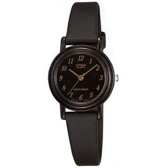 Casio Women's Classic Quartz Black Stainless Steel and Leather Watch LQ139A-1