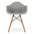 thumbnail image 2 of Modholic Eiffel Armchair With Wood Legs, Gray (Set Of 4), 2 of 6