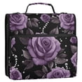 thumbnail image 5 of FORMRS Zipper Binder with Shoulder Strap 2-inch Ring 500 Sheet Capacity File Bag, Black Roses, 5 of 5