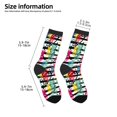 thumbnail image 2 of Zufioo Trendy Colorful Pineapples 1 Print Children's Mid-tube Socks, Contrast Color High Elastic Sports Socks - Sweat-absorbent, Warm, Suitable for Children Aged 6-10, 2 of 5