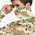 thumbnail image 3 of Dagegui Camo Fishing Shirts for Men Long Sleeve Hooded Sun Shirt with Mask UPF 50+ Rash Guards Cooling Lightweight Hoodies Khaki,M, 3 of 6