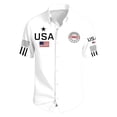 thumbnail image 5 of CONZONE 250 Anniversary Usa Mens Buttons Down Shirts Short Sleeve Independence Day Shirts for Men Trendy Patriotic Usa Letter Graphic Lapel Soft Lightweight Tops, 5 of 5