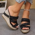 thumbnail image 5 of enyan Shoes For Women Women's Platform Wedge Sandals Comfortable Open Toe Ankle Strap Summer Walking Sandals with Buckle,D,Size 7.5, 5 of 7