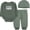 Green Just A Boy In Love With His Mama, variant on Infant Boy 3 Piece Layette Set with Bodysuit, Quilted Jogger Pants & Hat – Cozy Fall & Winter Outfit (Blue Dad’s Little Dude, 3 months)