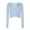 Blue, variant on Sun Knit Cardigan Women's Ice Silk Cooling Thin Short Shawl Sunscreen Top Trip Air-Conditioned Coat (Blue, A)