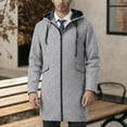 thumbnail image 2 of QHFBli Mens Double Breasted Trench Coat Men's Anorak Windbreaker Jacket For Outdoor Adventures Lightweight Durable Raincoat Grey M, 2 of 7