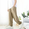 thumbnail image 2 of Lenpel Boys' Baggy Joggers Elastic Waist Cinch Bottom Pull on Pants Athletic Casual Trousers with Pockets 5-16 Years, 2 of 4