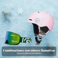 thumbnail image 4 of Abbraccia Casco de esquí adulto unisex, gafas integradas, doble tabla, visera pequeña, accesorio deportivo de invierno., 4 of 6