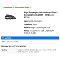thumbnail image 2 of Right Passenger Side Undercar Shield - Compatible with 2007 - 2012 ES350 2008 2009 2010 2011, 2 of 2
