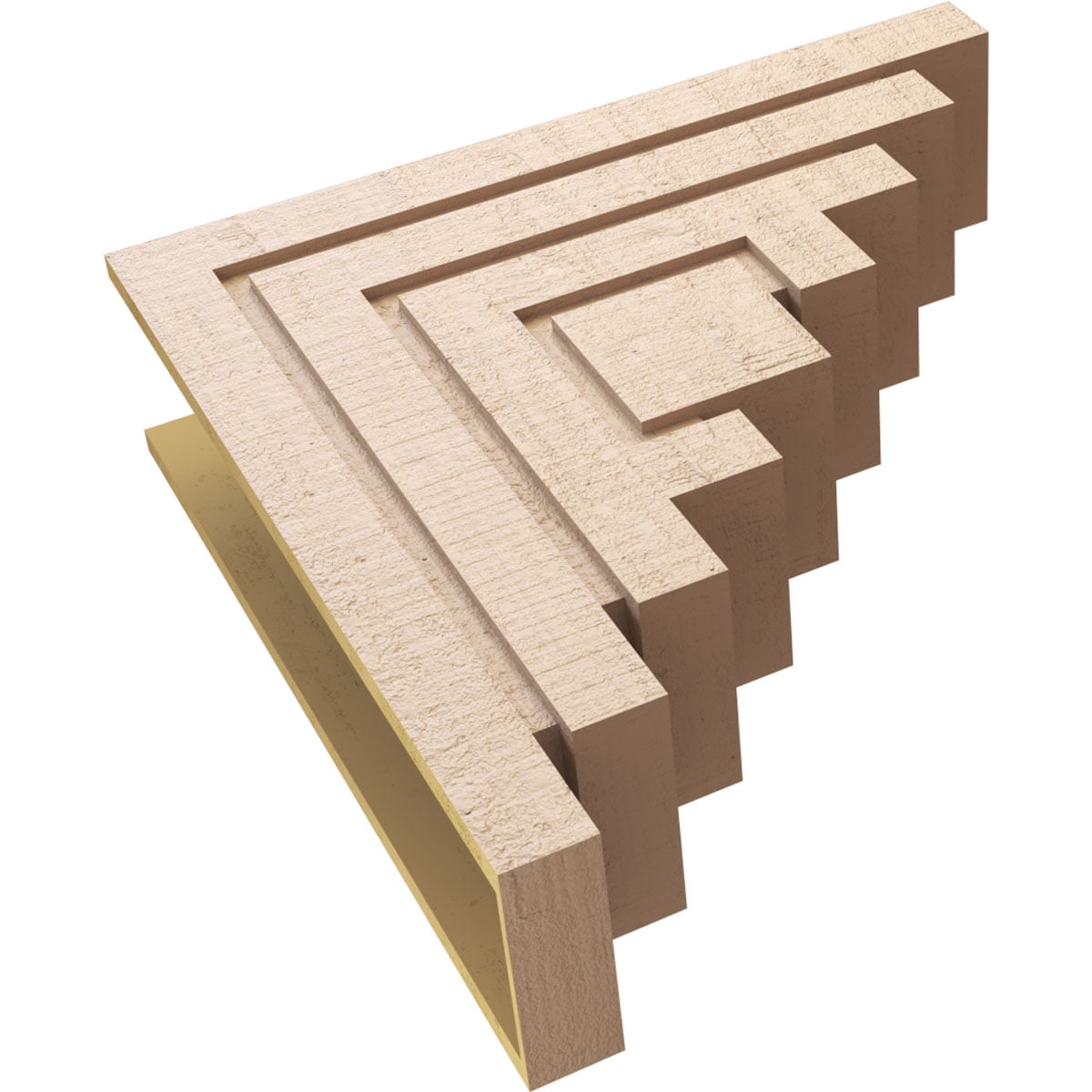 9"W x 36"D x 36"H Thin Landon Rough Cedar Woodgrain TimberThane Corbel, Primed Tan