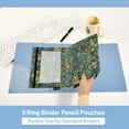 thumbnail image 5 of Ckdifva Forest Pencil Pouch 3 Ring Zipper Pencil Case Binder Pockets Clear Top Cosmetic Bag 2 Pack, 5 of 6