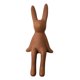 thumbnail image 3 of Figuras de conejo sentado de cerámica, esculturas de animales para estanterías de hoteles y oficinas. color café M, 3 of 9