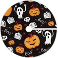 thumbnail image 1 of FMSHPON Halloween Pumpkin Xmas Christmas Tree Skirt Stand Mat for Holiday Party Decoration Indoor Outdoor 36 inches, 1 of 6