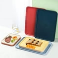 thumbnail image 2 of Wheat Straw Rectangular Tray Household Fruit And Vegetable Plate Barbecue Fast Food Tray Fruit Dessert Plate Square Storage Tray Nordic Pink M 30.5x22cm, 2 of 6