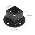 thumbnail image 2 of 4pcs Square Floor Flange, 2" X2" Post Base Brackets Wall Mount for Deck Railing Mailbox, Black, 2 of 6