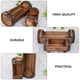 thumbnail image 3 of Juego de 2 macetas de madera carbonizada anticorrosiva de medio barril., 3 of 7