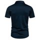 thumbnail image 5 of Playera Elvqul para Caballero Casual Azul Marino Manga Corta Liso Solapa Botones, 5 of 6