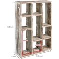 thumbnail image 3 of MyGift 15-Inch 9-Compartment Rustic Wooden Freestanding & Wall Mountable Shadow Box Display Shelf, 3 of 6
